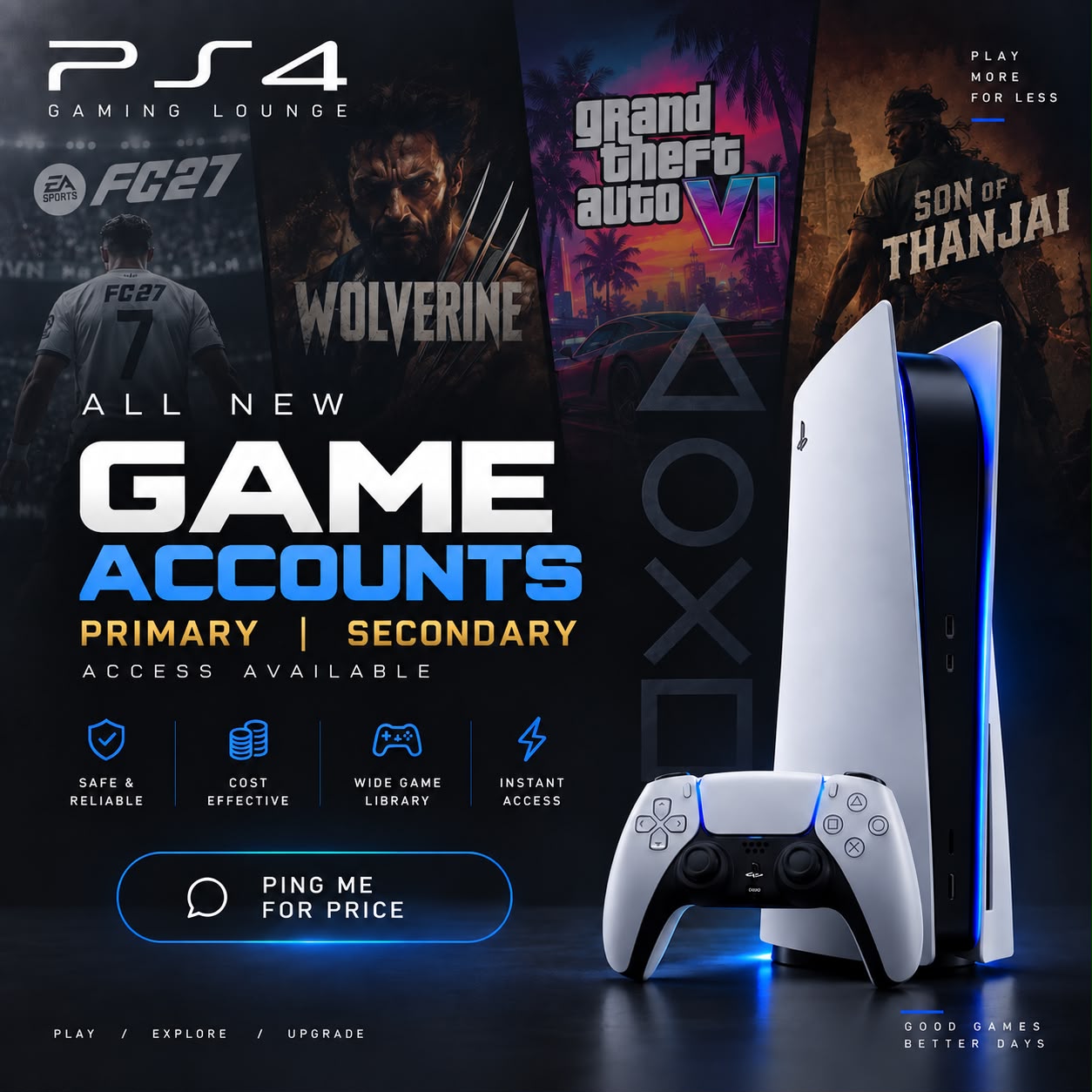 PS5 Game Accounts